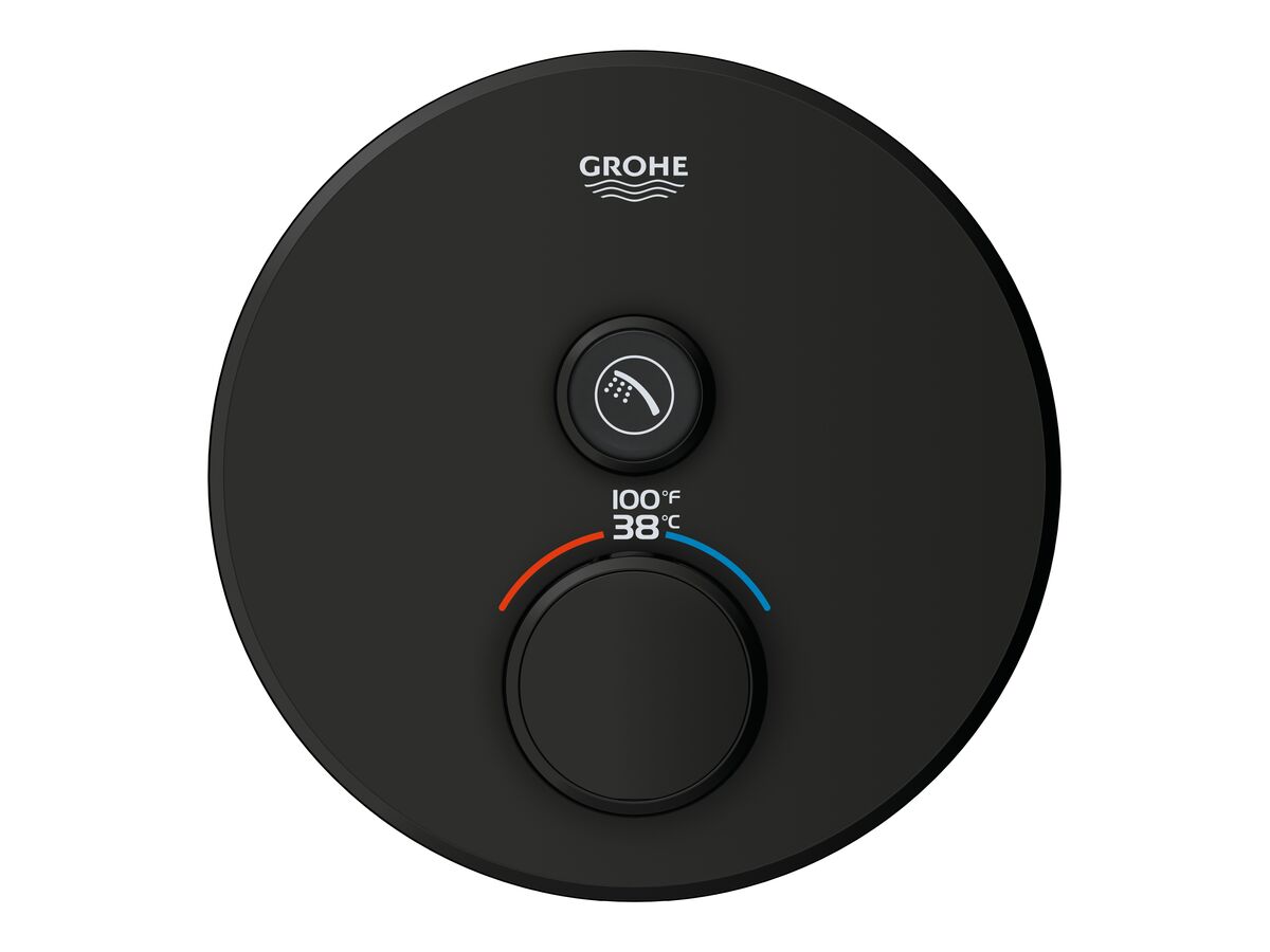 Hero - GROHE Smart Control Thermostatic Mixer 1 Button Matte Black