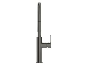Supporting Image 2 - Mizu Soothe MK2 Gooseneck Pull Out Sink Mixer Curved Brushed Gunmetal (5 Star) Lead Free - Front