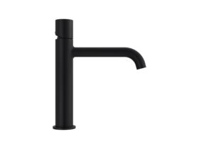 Supporting Image - Mizu Drift Dial Medium Height Basin Mixer Curved Spout Matte Black (6 Star) Lead Free