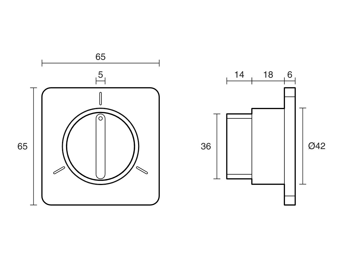 Milli Axon Three Way Diverter Technical Drawing