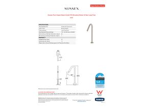 Specification Sheet - Sussex Pure Vessel Basin Outlet PVD Brushed Nickel (5 Star) Lead Free