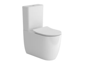 Hero - Kado Lussi Rimless Close Coupled Back to Wall Rimless Overheight Back Inlet Toilet Suite with Soft Close Quick Release Seat White (4 Star)