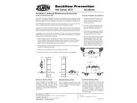 Installation, Testing & Maintenance Instructions - Zurn 350 Series DCV 32-50mm