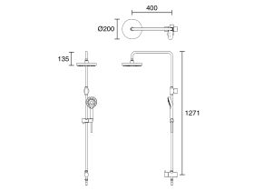 American Standard Cygnet Twin Shower Round 3 Function Chrome (3 Star)