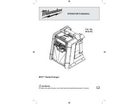 User Manual - Milwaukee M18 Fuel Radio Charger 18V