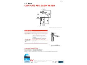 Technical Guide - LAUFEN CityPlus Mid Basin Mixer Chrome (4 Star)