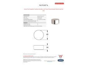 Specification Sheet - Sussex Pure Progressive Top Mount Hob Mixer with Cirque Textured Handles Chrome Lead Free