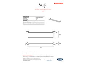 Specification Sheet - Milli Mood Metal Vanity Shelf Chrome