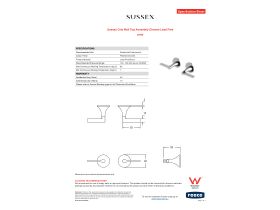 Specification Sheet - Sussex Oria Wall Top Assembly Chrome Lead Free