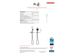 Specification Sheet - Milli Marq Edit Hand Shower on Bracket Chrome (4 Star)