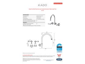 Specification Sheet - Kado Era Wall Sink Set Lever Handle Chrome (5 Star) Lead Free