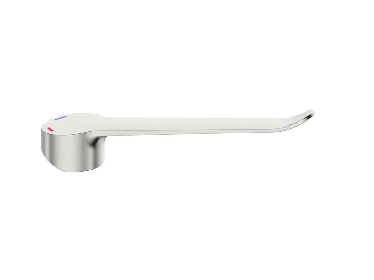 Hero - Mizu Soothe Mk2 Sink Mixer Extended Lever Only with Red & Blue Indicators Brushed Nickel