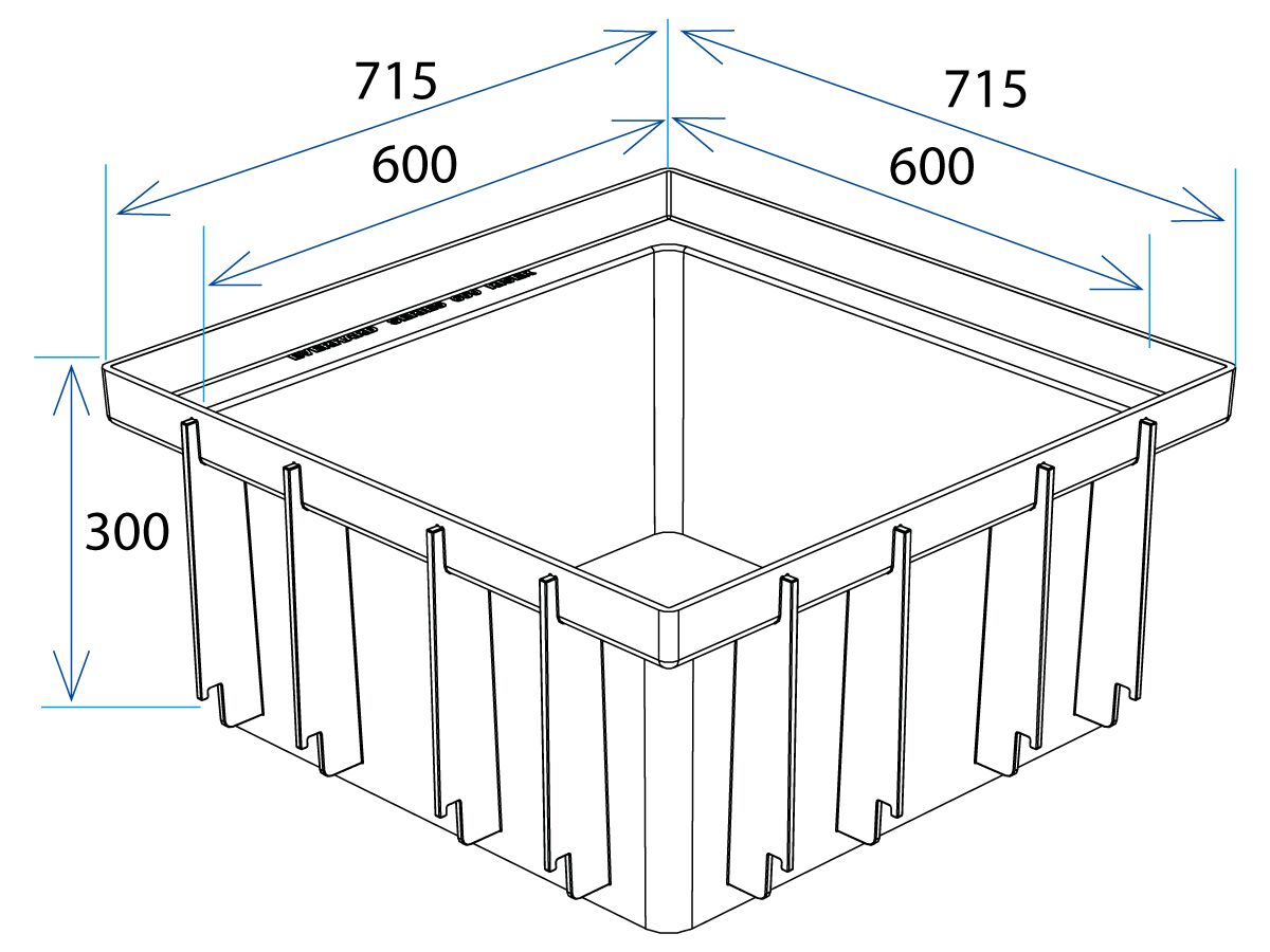 Everhard 600mm Stormwater Pit Riser Only 300mm Deep
