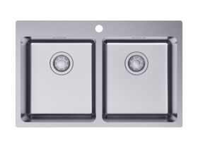 Hero - Memo Oscar Inset Double Bowl Sink Overflow 1 Taphole