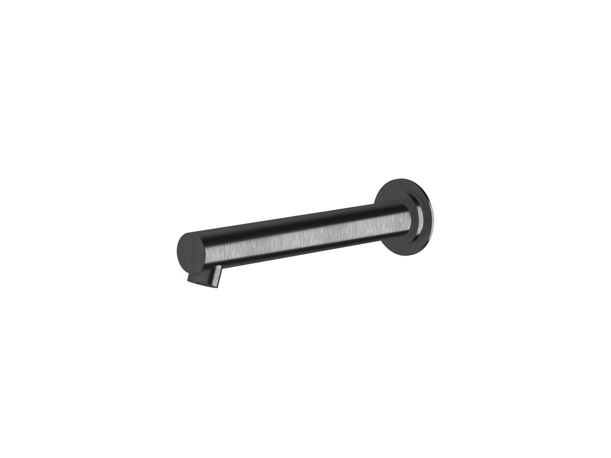Sussex Scala Bath Wall Outlet 200mm LUX PVD Brushed Smoked Gunmetal