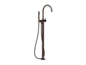 Supporting Image - Faucet Strommen Vara Fin Floor Mounted Bath Mixer with Handshower Trimset Armada Bronze (3 Star)