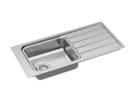 Supporting Image - Posh Solus Care Single Bowl Sink with Drainer No Taphole No Overflow Stainless Steel