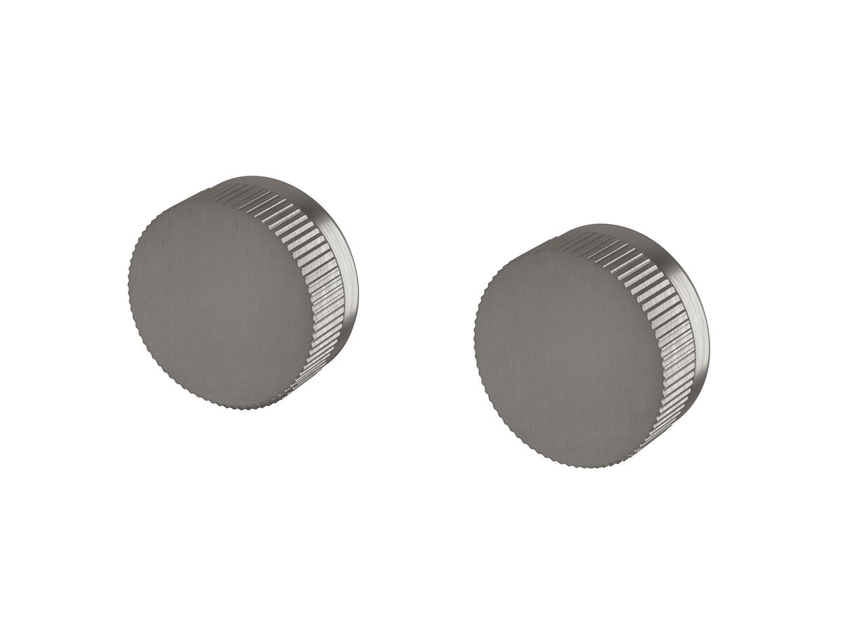 Sussex Pure Progressive Dual Mixer Tap System with Linear Textured Handles PVD Brushed Gunmetal
