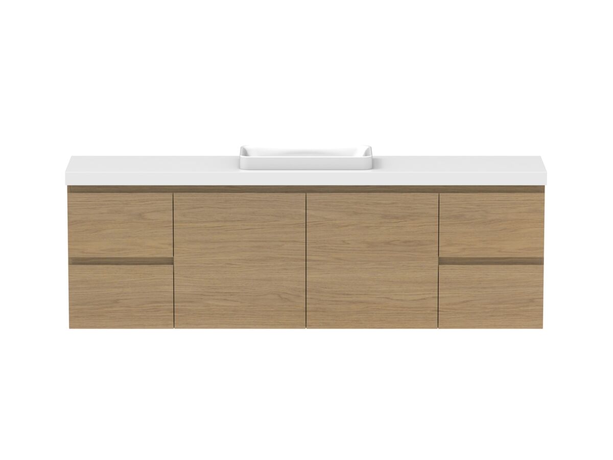 Hero - Posh Domaine 1800mm Ensuite Wall Hung Vanity Unit Single Bowl 50mm Top