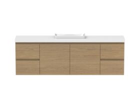 Hero - Posh Domaine 1800mm Ensuite Wall Hung Vanity Unit Single Bowl 50mm Top