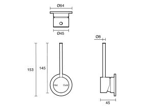 Sussex Scala Wall Mixer Tap with 100mm Extension Pin