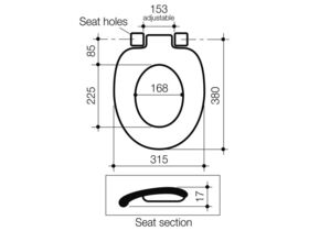 Caroma Junior Toilet Seat Single Flap White