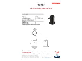 Specification Sheet - Scala Hob Basin / Sink Mixer PVD Matte Black Lead Free