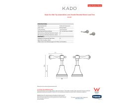 Specification Sheet - Kado Era Wall Top Assemblies Lever Handle Brushed Nickel Lead Free