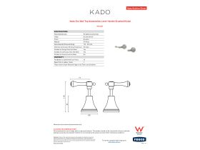 Specification Sheet - Kado Era Wall Top Assemblies Lever Handle Brushed Nickel