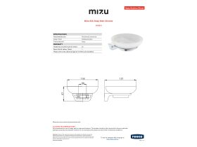 Specification Sheet - Mizu Silk Soap Dish Chrome