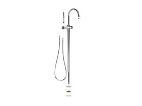 Hero - Faucet Strommen Vara Disc Floor Mounted Bath Mixer with Handshower Trimset Chrome (3 Star)