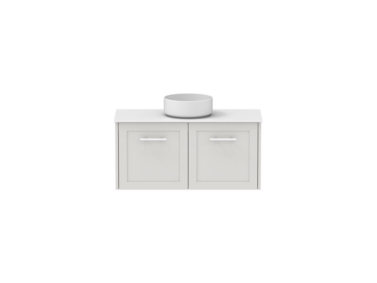 Hero - Kado Lux Ensuite All Door 900mm Wall Hung Centre Basin 12mm Durasein Top