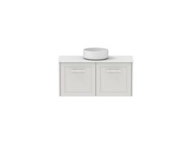 Hero - Kado Lux Ensuite All Door 900mm Wall Hung Centre Basin 12mm Durasein Top