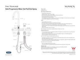 Installation Instructions - Sussex Pure Elemental Progressive Sink Mixer Set Pull Out Spray (4 Star) Lead Free