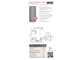 Specification Sheet - Rheem Stellar 250L Stainless Steel Electric Hot Water System