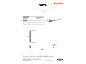 Specification Sheet - Mizu Soothe Toilet Roll Holder Chrome