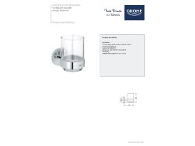 Technical Guide - GROHE Essentials Accessories Tumbler Holder Chrome