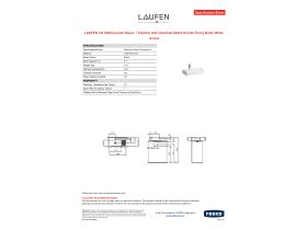 Specification Sheet - LAUFEN Val Wall/Counter Basin 1 Taphole with Overflow 600x310 with Fixing Bolts White