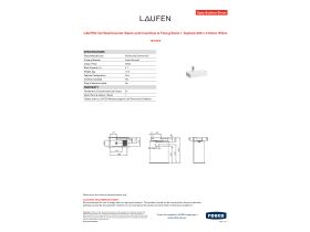 Specification Sheet - LAUFEN Val Wall/Counter Basin with Overflow & Fixing Bolts 1 Taphole 600 x 310mm White