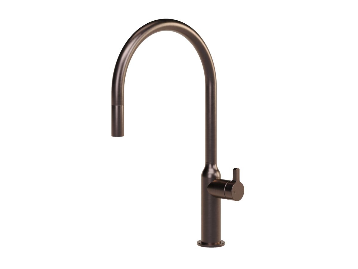 Hero - Faucet Strommen Vara Fin Gooseneck Pull Out Sink Mixer Tap 2 Function Armada Bronze (4 Star) Lead Free