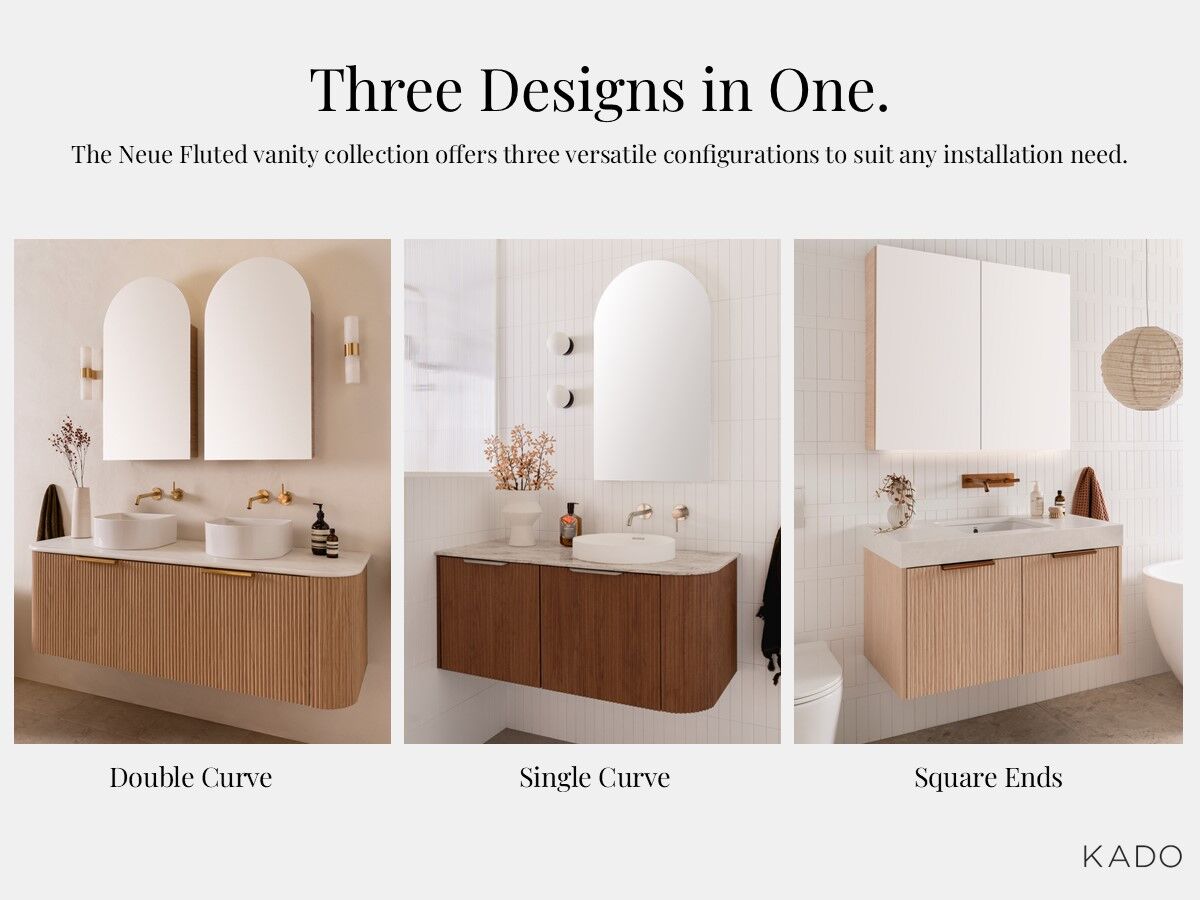 Kado Neue Fluted Vanity  - Range Details