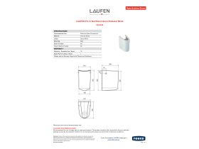 Specification Sheet - LAUFEN Pro A Wall Basin Semi-Pedestal White