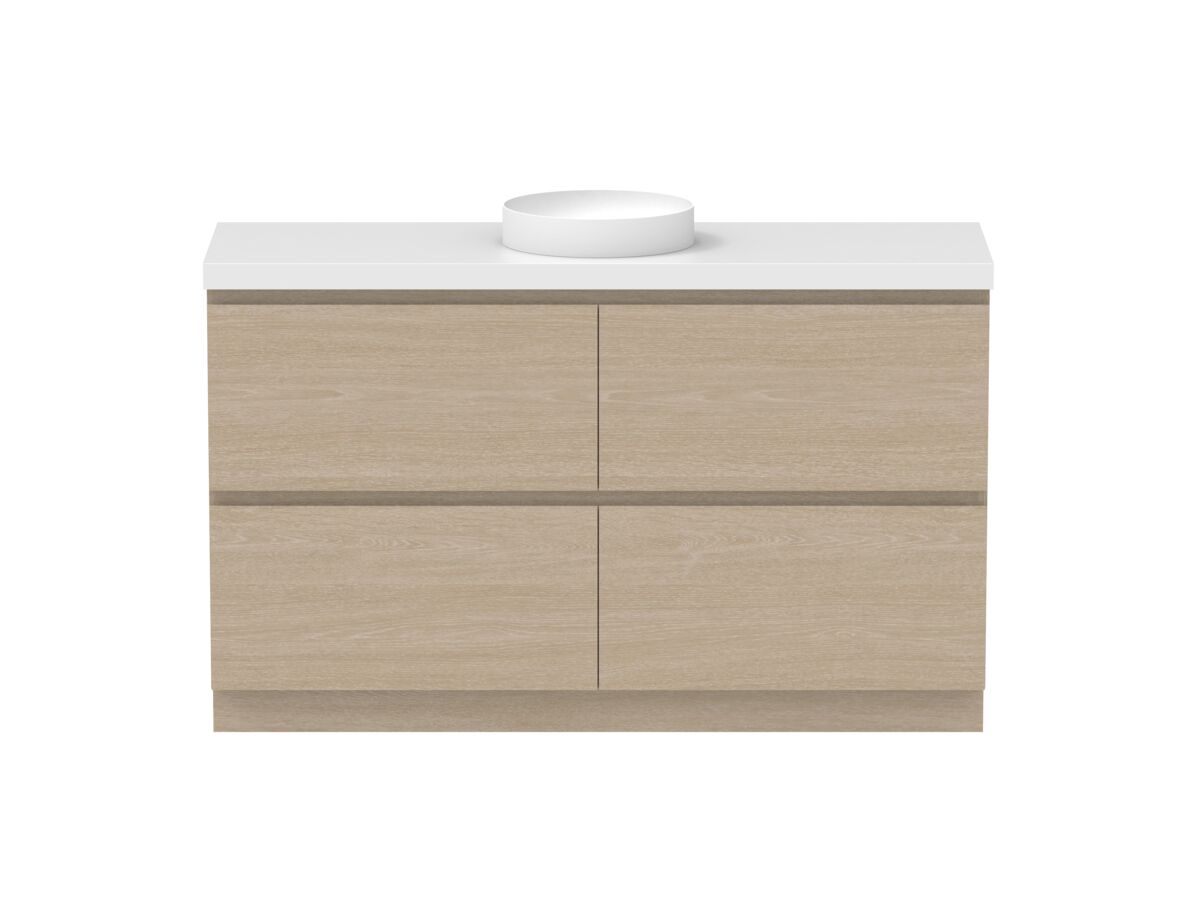 Hero - Posh Domaine All-Drawer Twin 1500mm Floor Mounted Vanity Unit Single Bowl 50mm Top