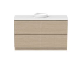Hero - Posh Domaine All-Drawer Twin 1500mm Floor Mounted Vanity Unit Single Bowl 50mm Top
