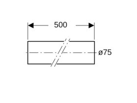 Geberit PE Pipe 75mm x 5mtr