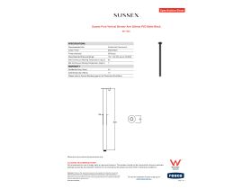 Specification Sheet - Sussex Pure Vertical Shower Arm 500mm PVD Matte Black
