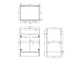 Posh Bristol MK2 600mm Vanity Unit with Kick Centre Bowl
