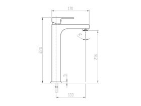 Mizu Soothe Extended Basin Mixer Matte Black (4 Star)