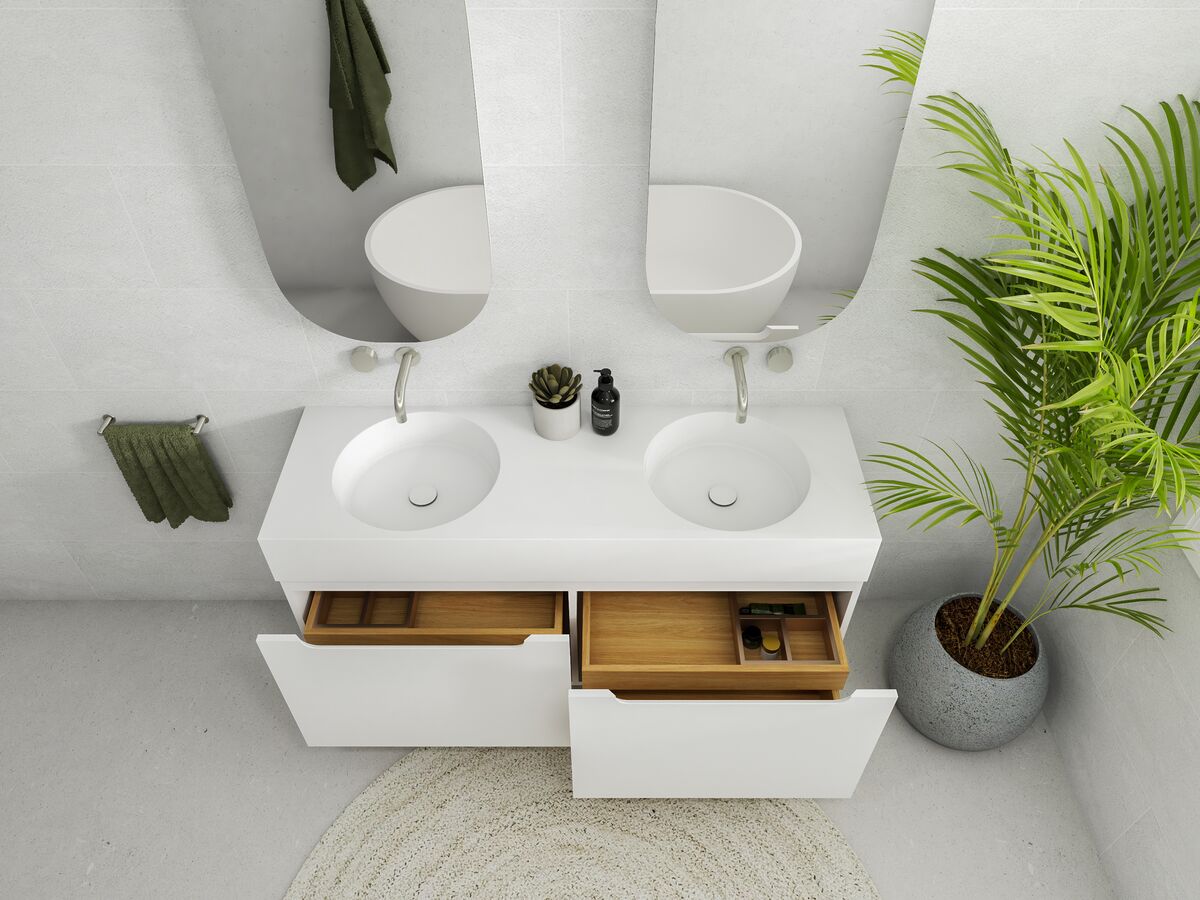 In Situ - Omvivo Neo Two Wall Hung Vanity 1400 2