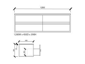 ISSY Z8 Vanity Unit 4 Drawer 1200